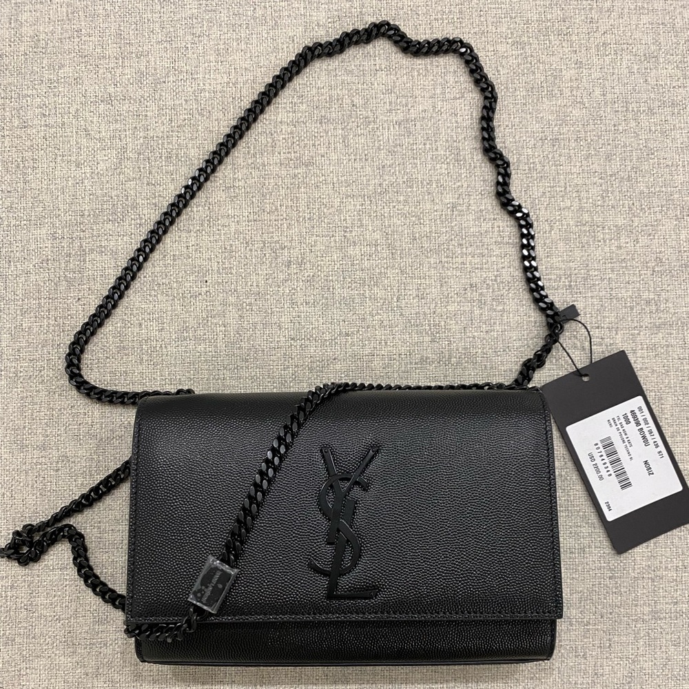 Ysl Kate Small Kate Grain De Poudre Techno Nero